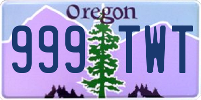 OR license plate 999TWT