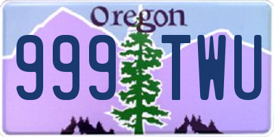 OR license plate 999TWU