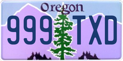 OR license plate 999TXD