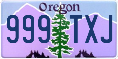 OR license plate 999TXJ
