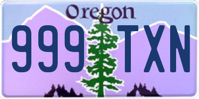 OR license plate 999TXN