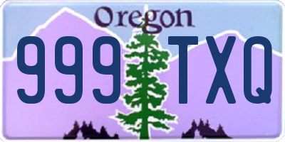 OR license plate 999TXQ