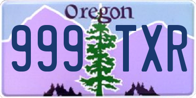 OR license plate 999TXR