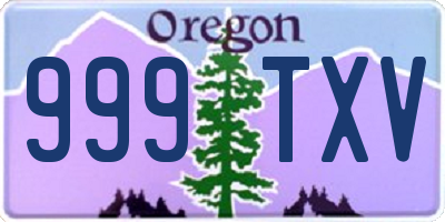 OR license plate 999TXV