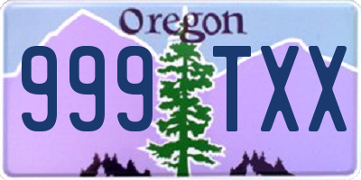 OR license plate 999TXX