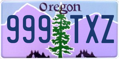 OR license plate 999TXZ