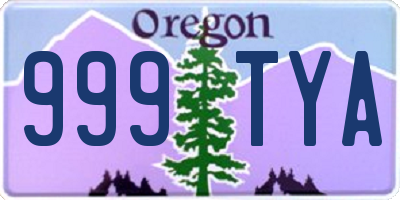 OR license plate 999TYA