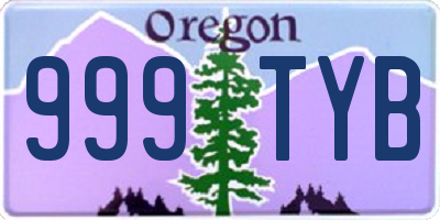 OR license plate 999TYB