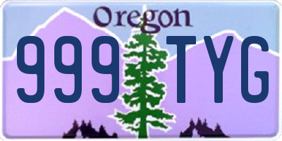 OR license plate 999TYG