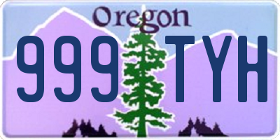 OR license plate 999TYH