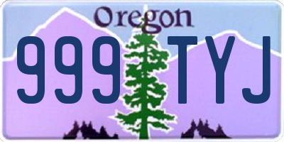 OR license plate 999TYJ