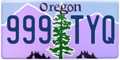 OR license plate 999TYQ