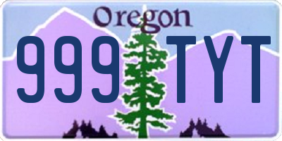 OR license plate 999TYT