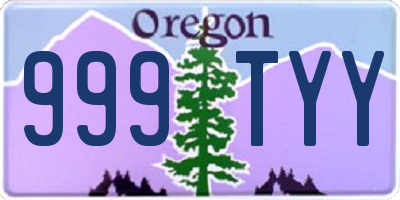 OR license plate 999TYY