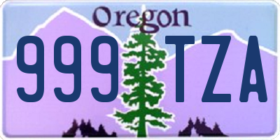 OR license plate 999TZA