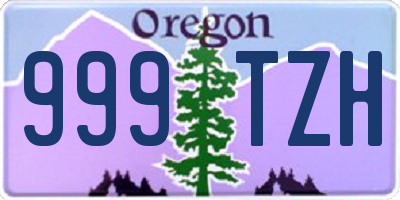 OR license plate 999TZH