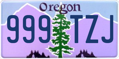 OR license plate 999TZJ