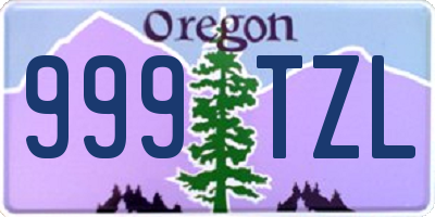 OR license plate 999TZL