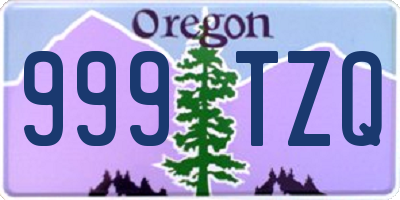 OR license plate 999TZQ