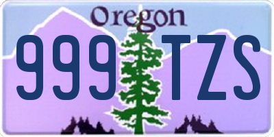 OR license plate 999TZS