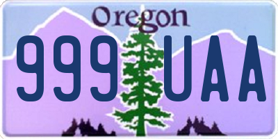 OR license plate 999UAA