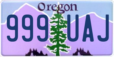 OR license plate 999UAJ