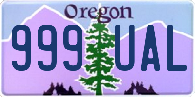 OR license plate 999UAL