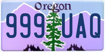 OR license plate 999UAQ