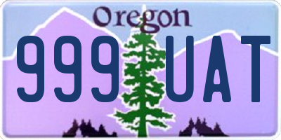 OR license plate 999UAT
