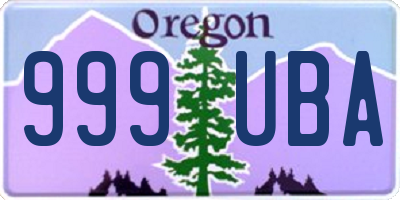 OR license plate 999UBA