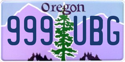 OR license plate 999UBG