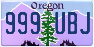OR license plate 999UBJ
