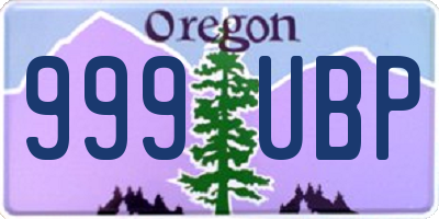 OR license plate 999UBP