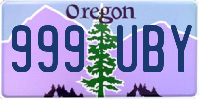 OR license plate 999UBY