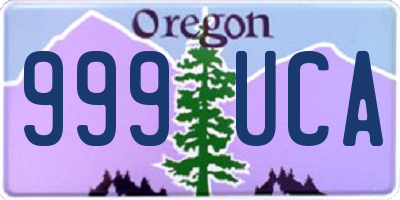 OR license plate 999UCA