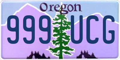 OR license plate 999UCG