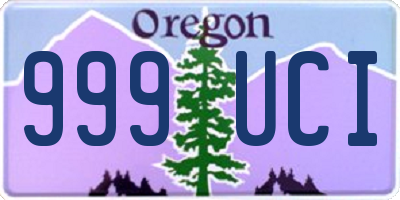 OR license plate 999UCI