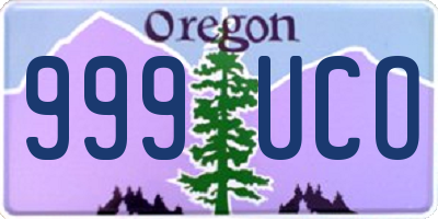 OR license plate 999UCO