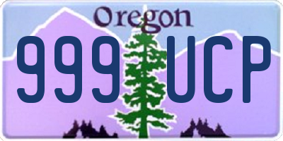 OR license plate 999UCP