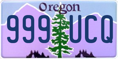 OR license plate 999UCQ