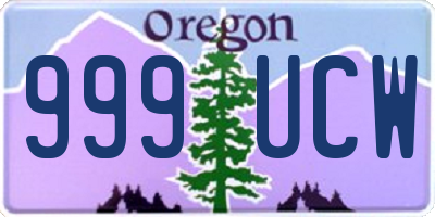 OR license plate 999UCW