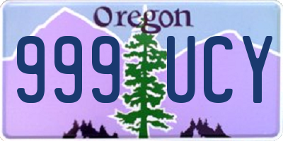 OR license plate 999UCY