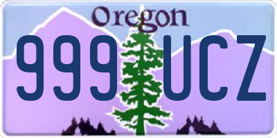 OR license plate 999UCZ