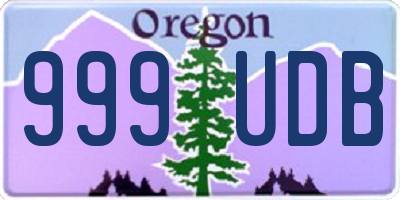 OR license plate 999UDB