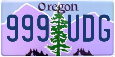 OR license plate 999UDG