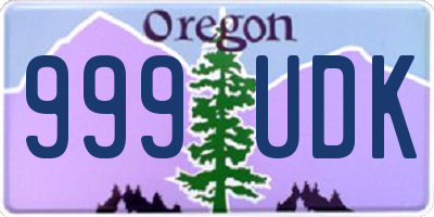 OR license plate 999UDK