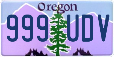OR license plate 999UDV