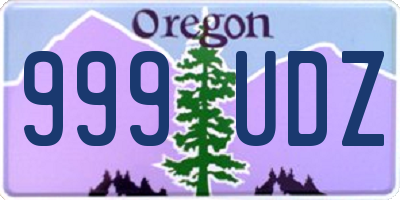 OR license plate 999UDZ