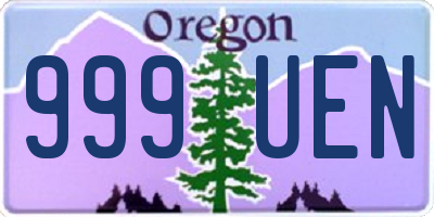 OR license plate 999UEN
