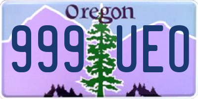 OR license plate 999UEO